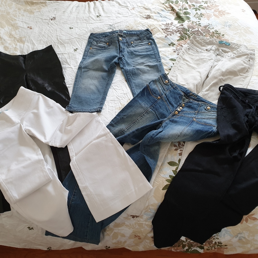 6 MARCIANO Pants Jeans Crop Linen